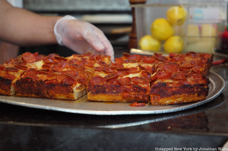 Pepperoni pizza from New York food tour