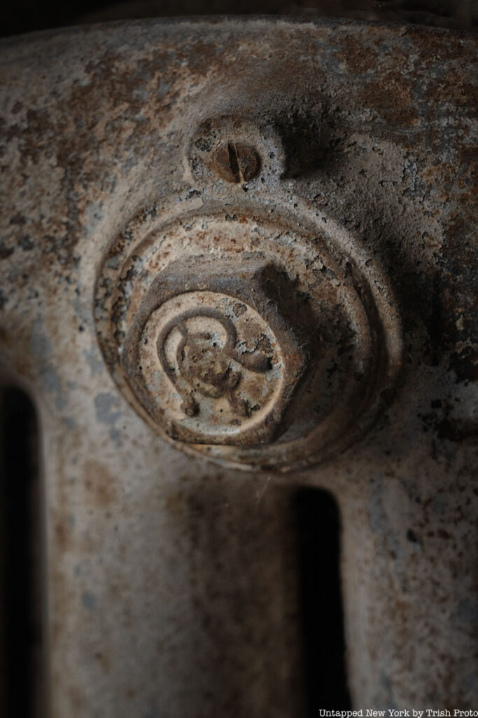 close up of a metal knob