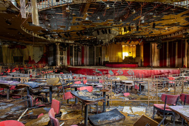 The abandoned auditorium at Brown's Hotel in the Catskills
