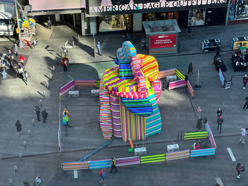 Sculpture of Dreams in Times Square by Marta Minujín
