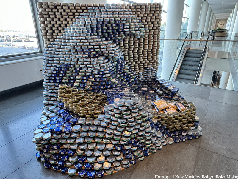 Wave sculpture at Canstruction