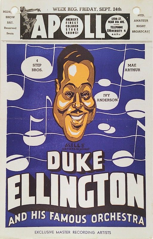 Jazz legend Duke Ellington headline the Apollo in 1937.