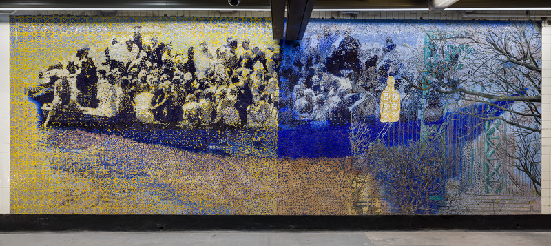 Great Waves of Immigration (2023) © Carmen Lizardo, NYCT 181 St Station. Commissioned by MTA
Arts & Design. Photo: Etienne Frossard.