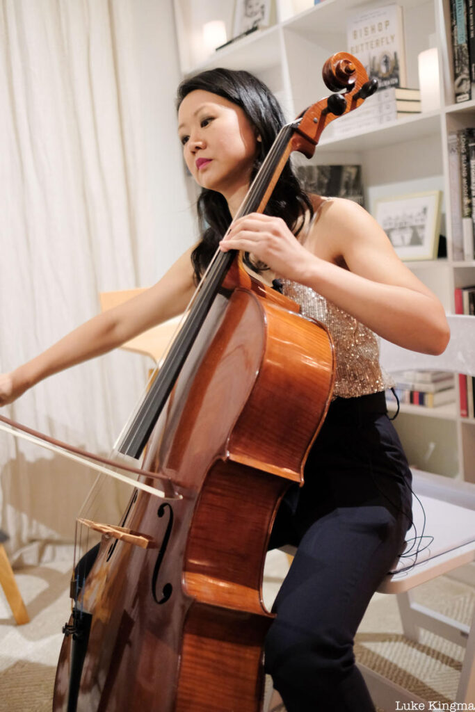 Michelle Young playing cello