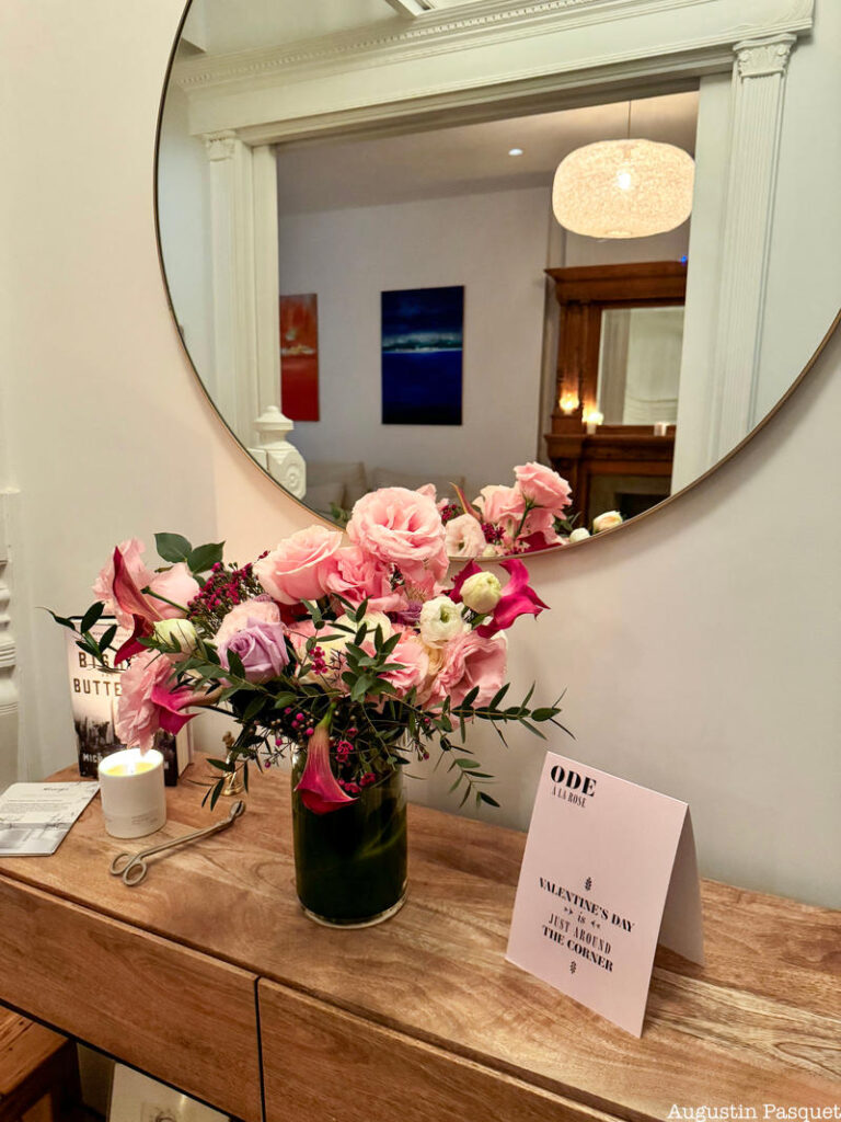 Ode a la Rose flowers on display at The Lit Salon