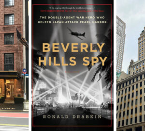 Beverly Hills Spy book cover and Manhattan locations