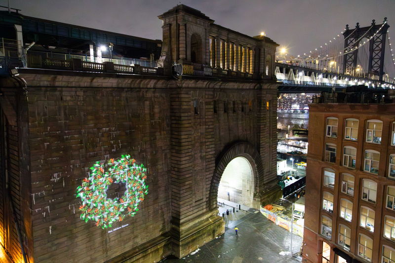 Dumbo Projection Project on the Manhattan Bridge