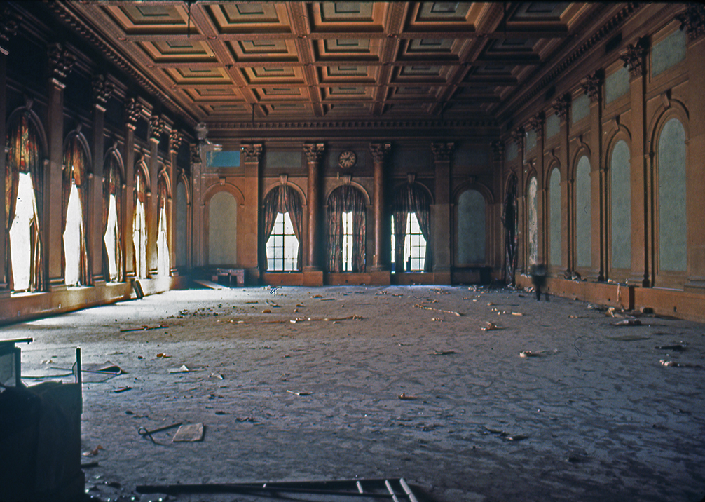 Inside Penn Station during demolition. Photograph by Norman McGrath. 