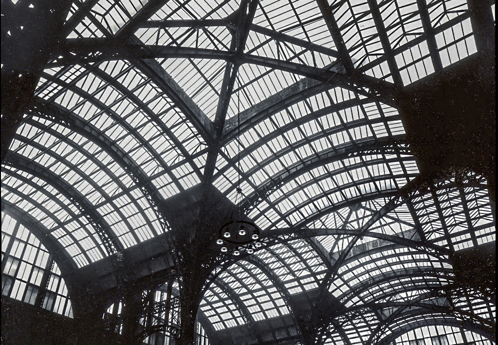 Penn Station glass, iron roof. Photograph by Norman McGrath. 