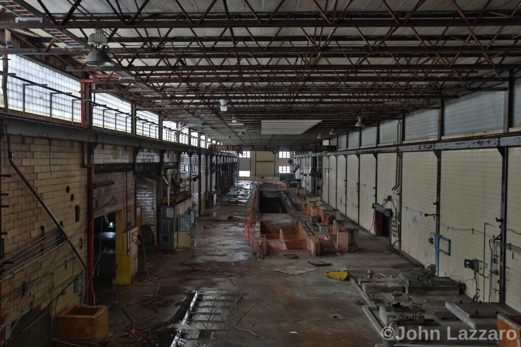 Inside abandoned Newton Falls Paper Mill building