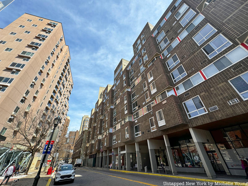 Eastwood housing apartment complex on Roosevelt Island's Main Street