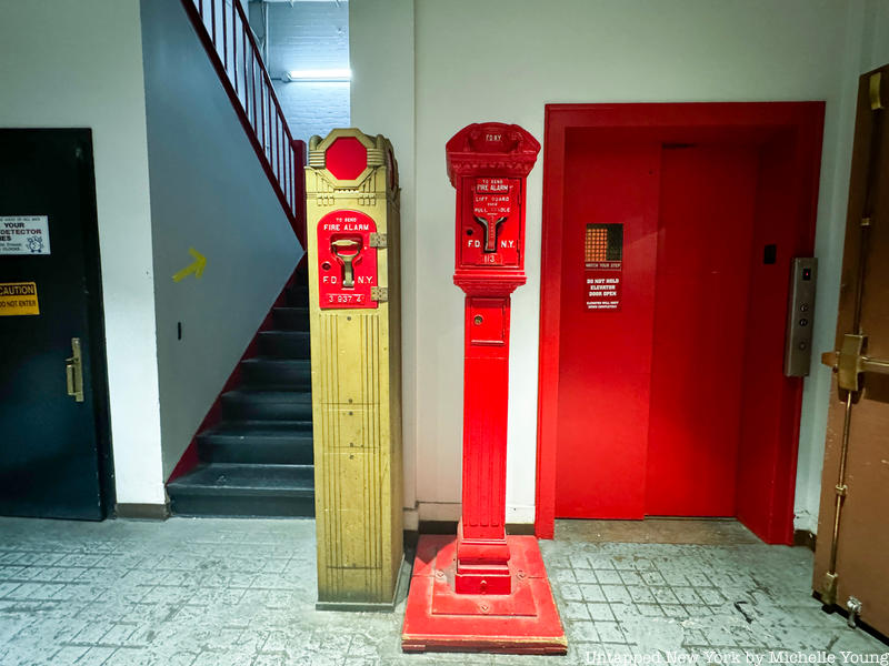 Art Deco Rockefeller Center fire alarm call box