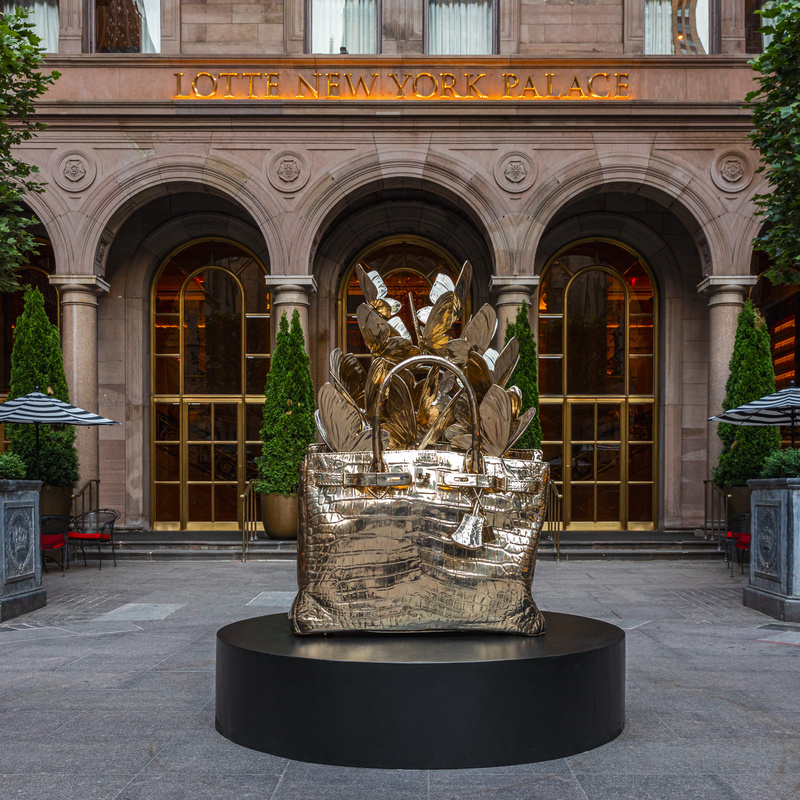 Bronze Hermes Sculpture at the Lotte New York Palace